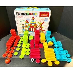 PicassoTiles Hedgehog Building Blocks. 120  blocks incomplete with substitutes